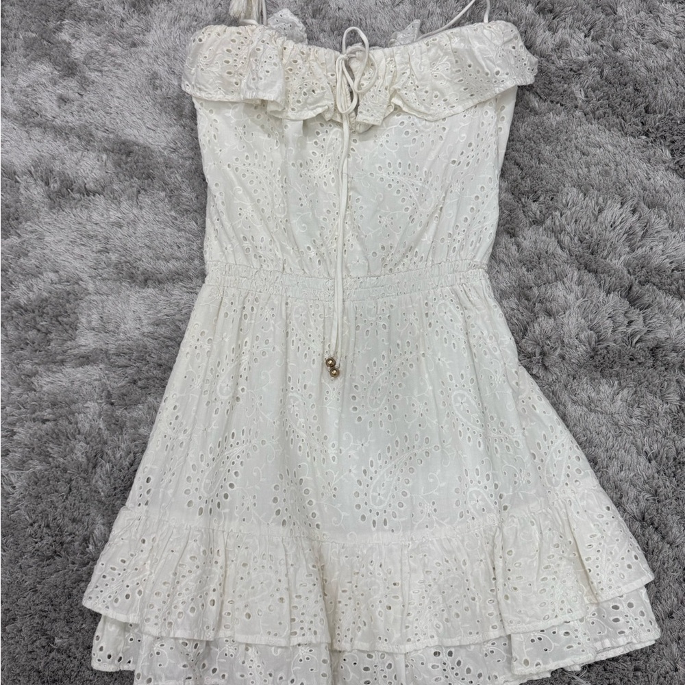 Karina Grimaldi Eyelet White Dress